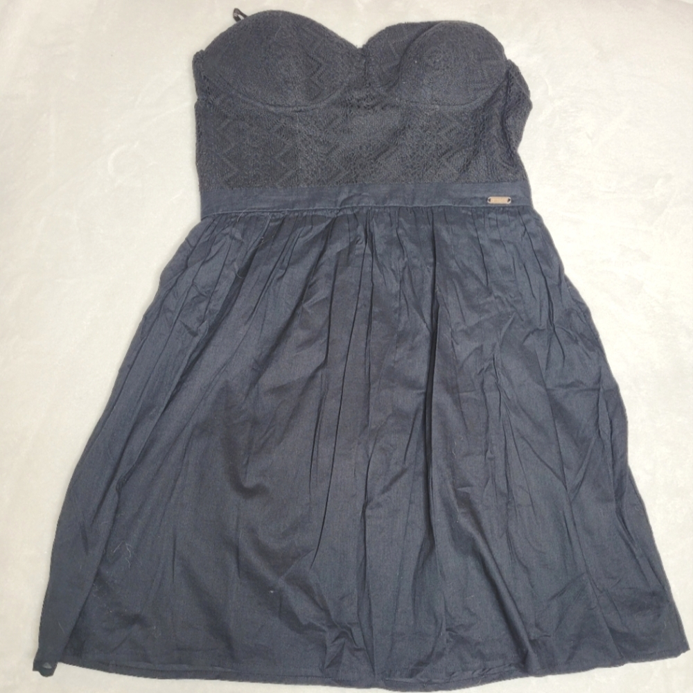 Strapless black dress